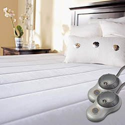 Sunbeam Quilted Polyester Heated Mattress Pad