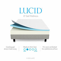 LUCID 8 Inch Memory Foam Mattress