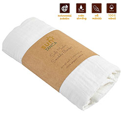 Sun Tanca White Baby Blanket