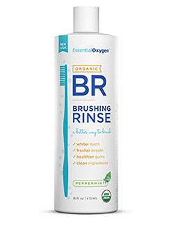 Essential Oxygen Organic Brushing Rinse Toothpaste Mouthwash for Whiter Teeth