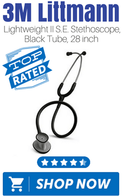 3M Littmann Lightweight II S.E. Stethoscope, Black Tube, 28 inch