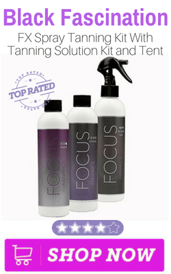Black Fascination FX Spray Tanning Kit With Tanning Solution Kit and Tent