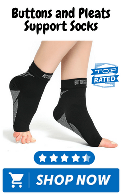 Buttons and Pleats Support Socks