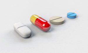 pills line up