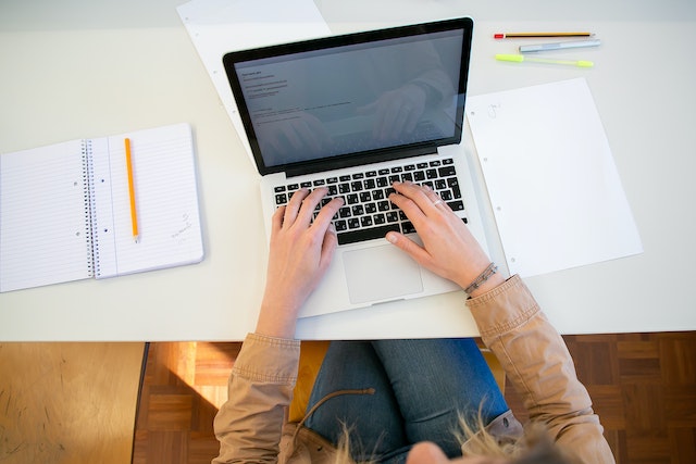 an online university student taking classes from home